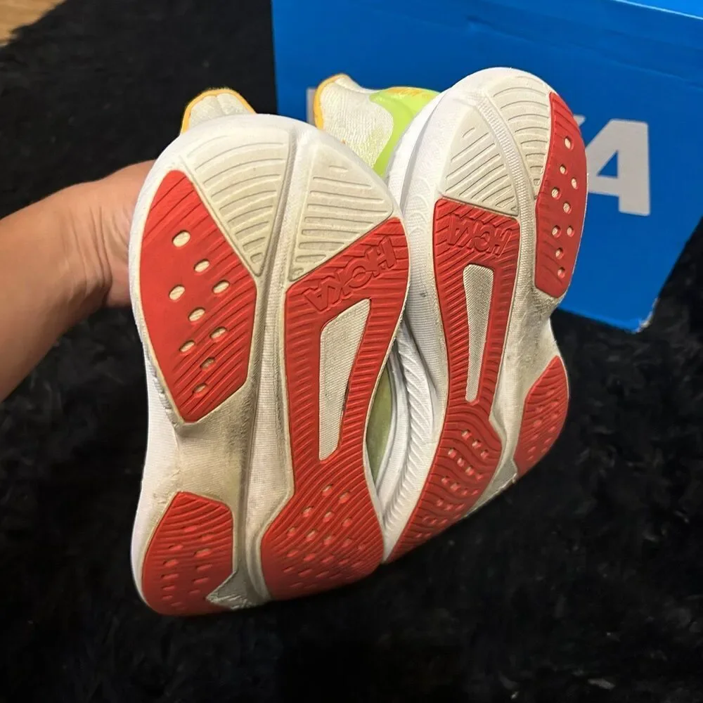 Hoka Mach multicolored athletic training running lace up shoes sneakers sz 7.5